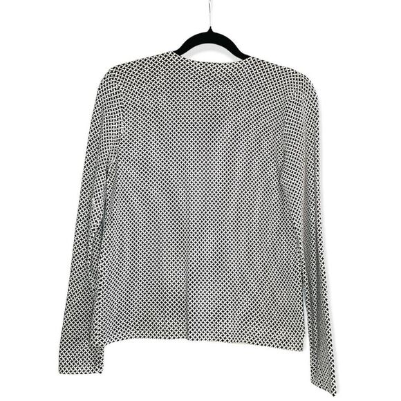 G Knitwear Silk Blend Cardigan Black and Cream Size Small - Picture 8 of 9